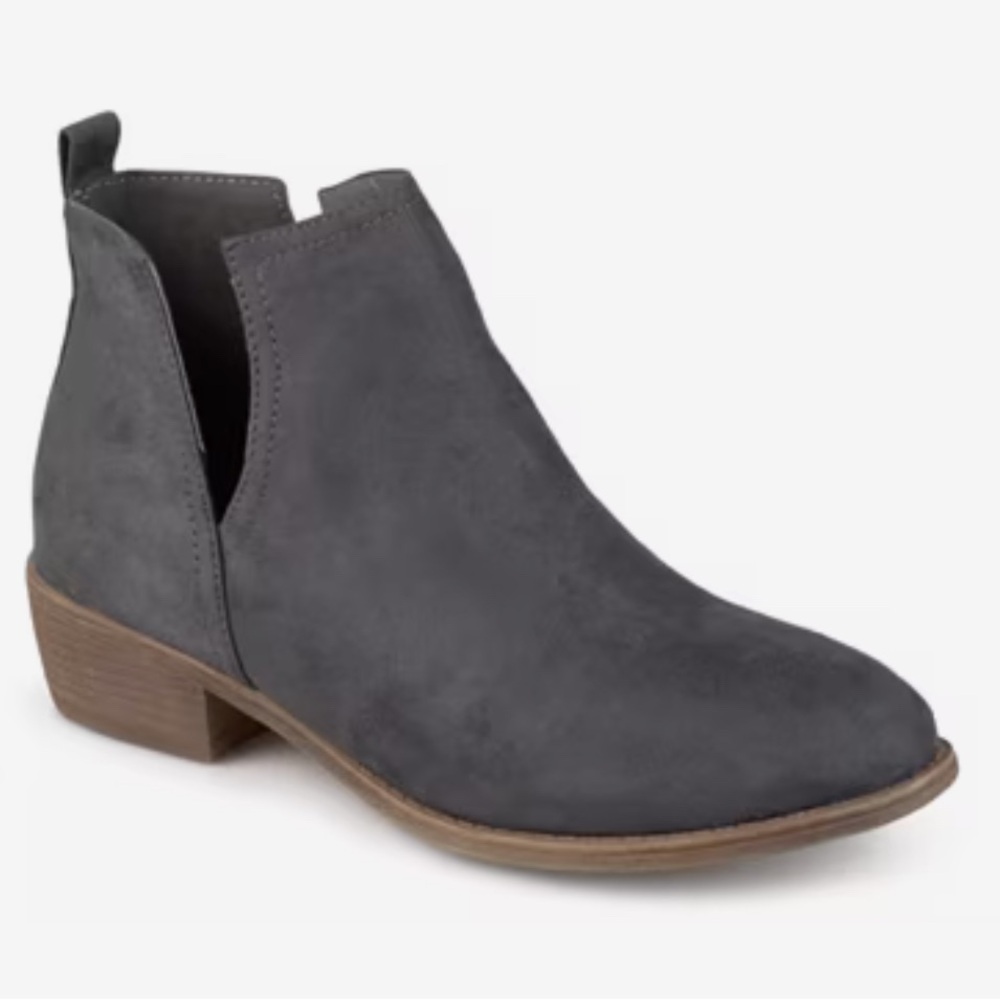 Journee Collection Gray Ankle Boots